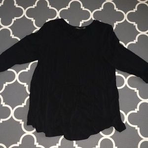 Worn once black cross front top